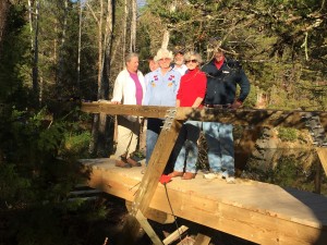 Garden Club group on almost-completed Bridge #2